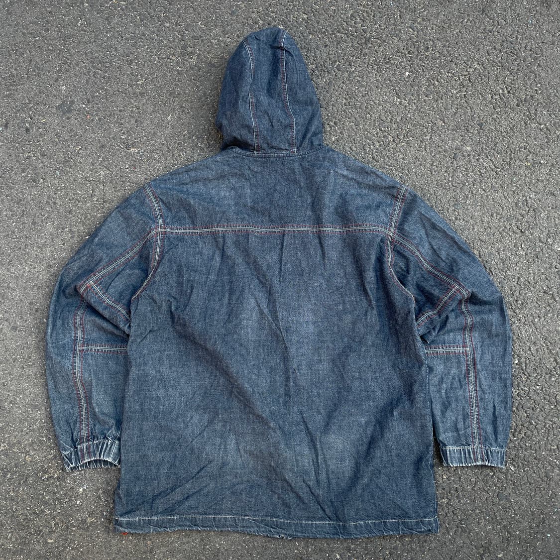 90s VTG GIA 올드스쿨 힙합 스케이터 후드 데님 자켓 105 상품이미지5