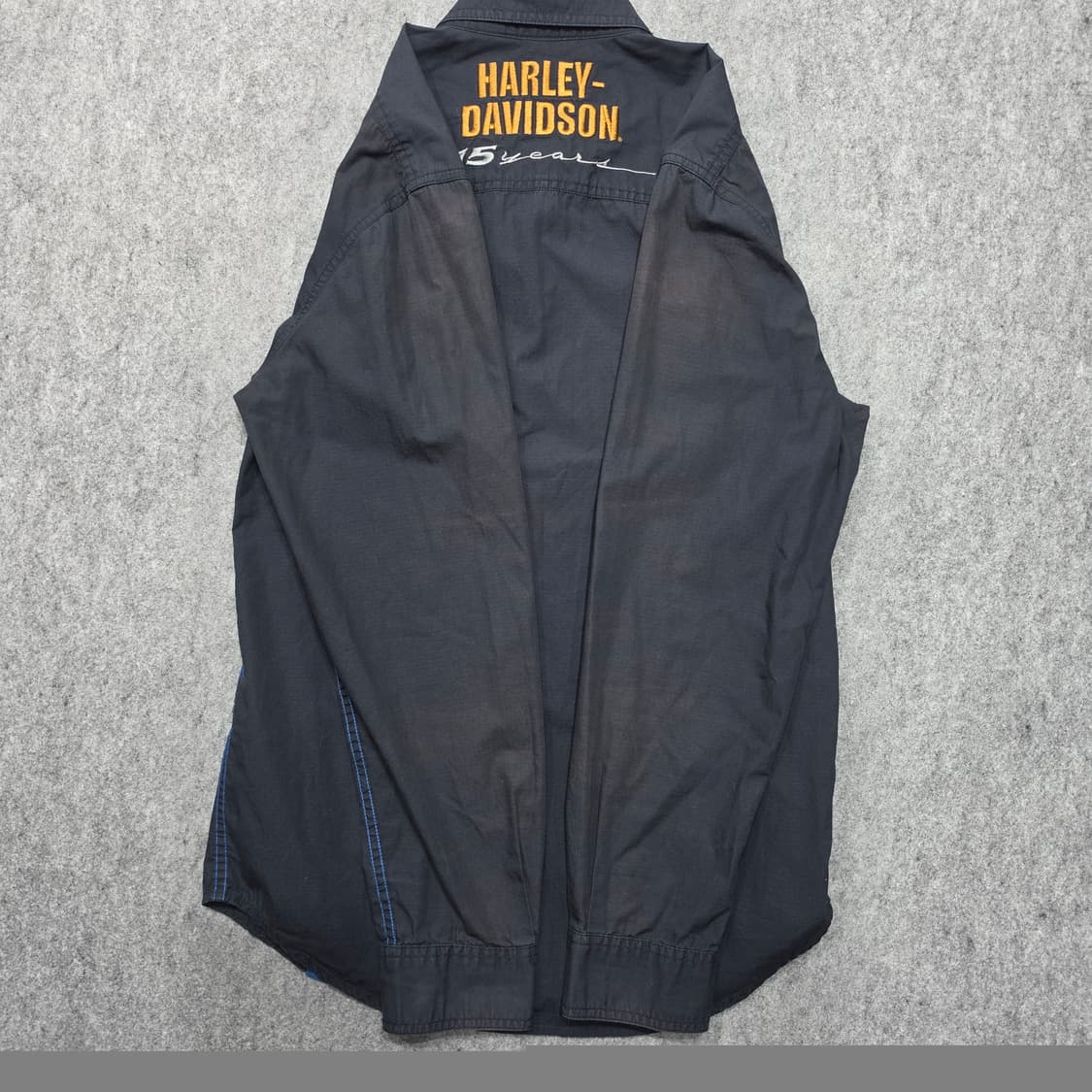 할리 데이비슨 115주년 썬페이드 자수 긴팔 셔츠 S 상품이미지6