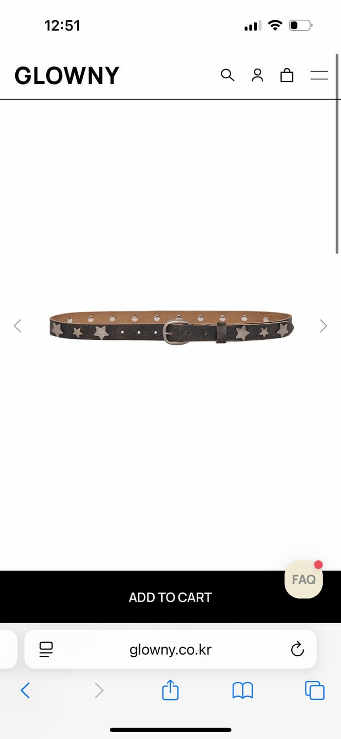 새상품) 글로니 웨스턴 크랙 벨트  상품이미지2