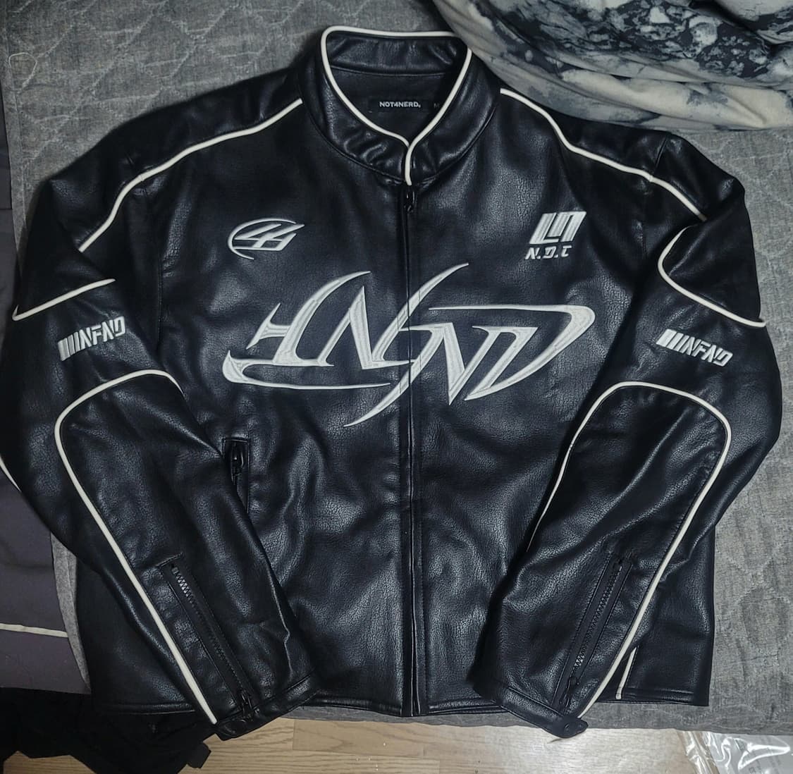 낫포너드 레더 레이싱 자켓 M 상품이미지2