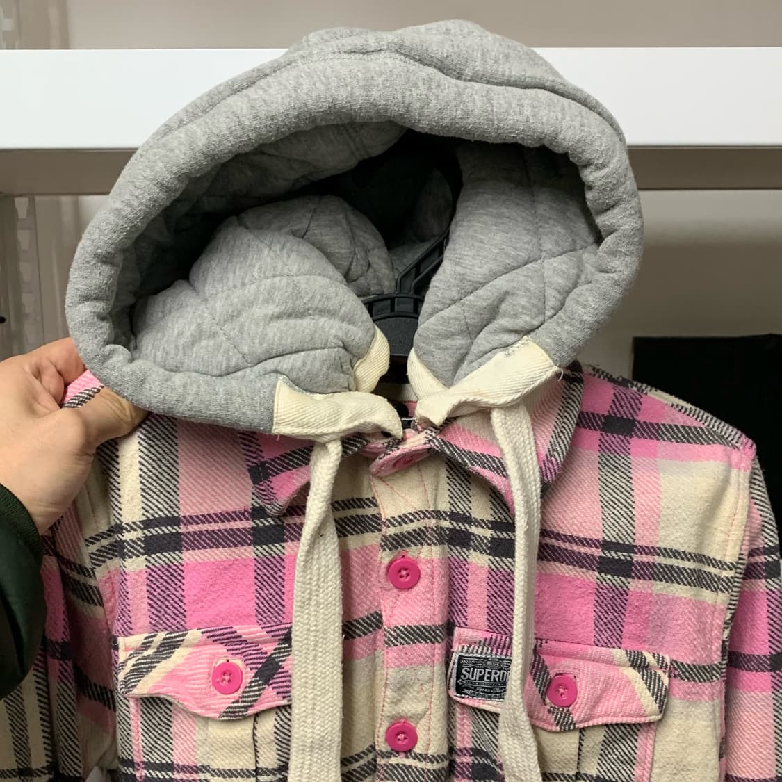 [S] 슈퍼드라이 하드코튼 플란넬셔츠 상품이미지4