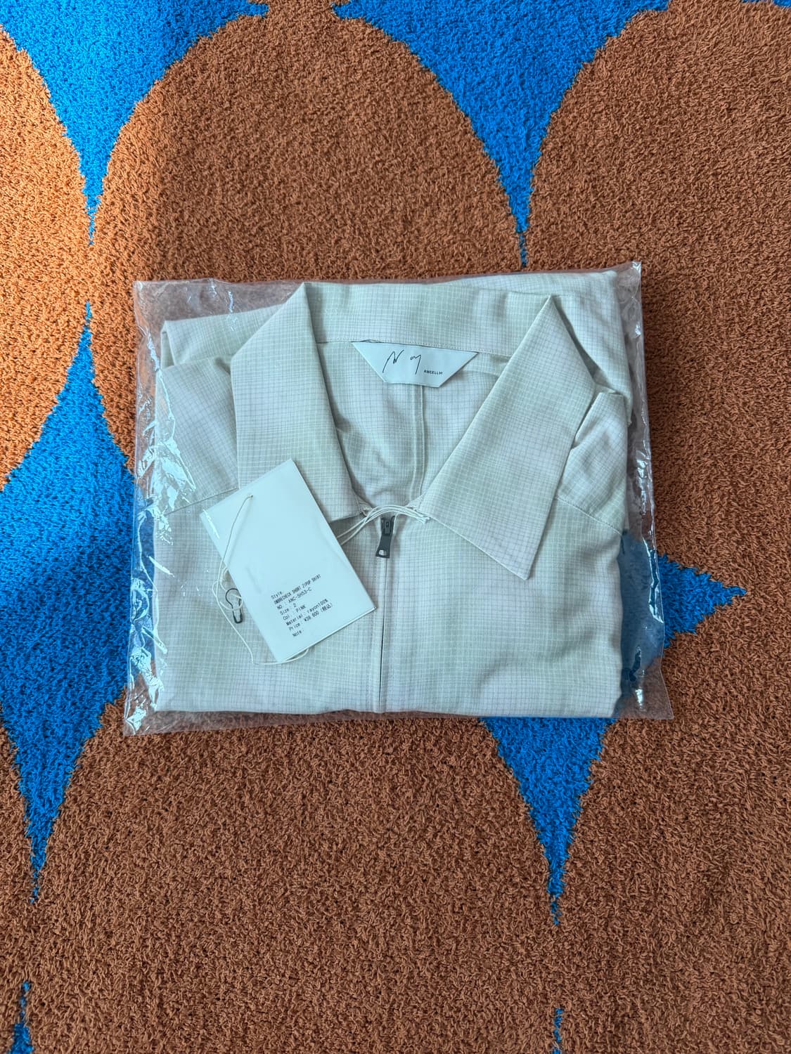 (새상품풀구성⭕️) 안셀름 옴브레 체크 디스트레스 투웨이 집업 셔츠 자켓 상품이미지2