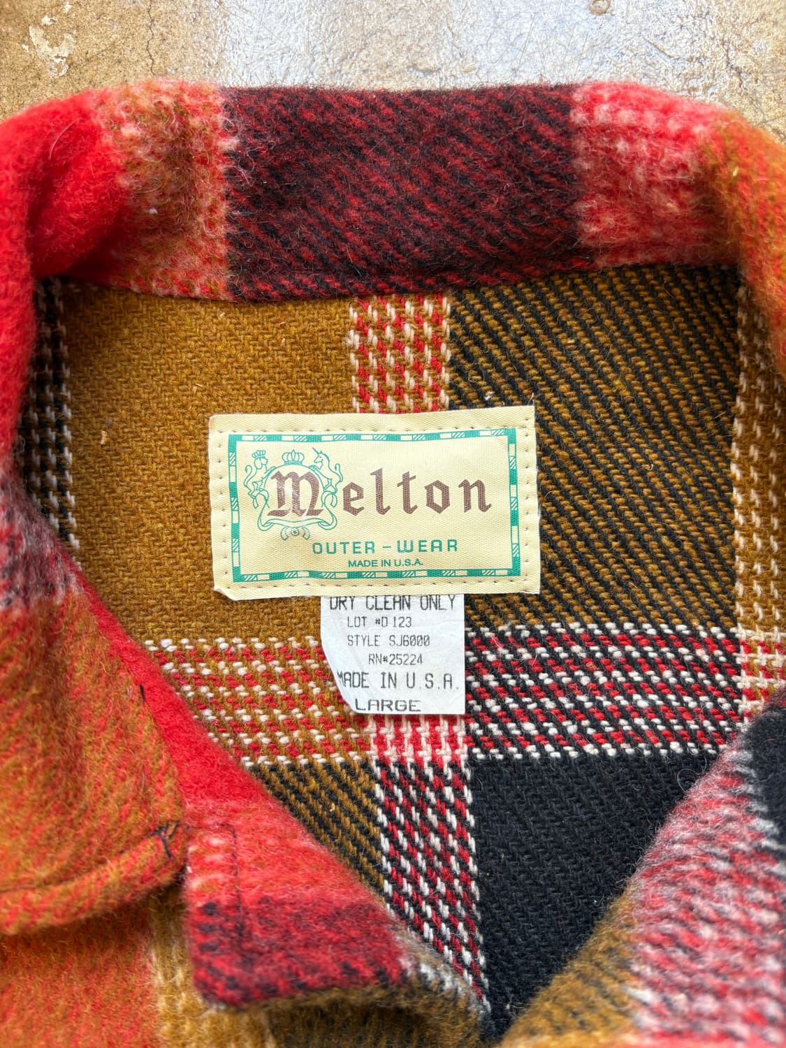 80s Melton 울 워크 셔츠 재킷 상품이미지3