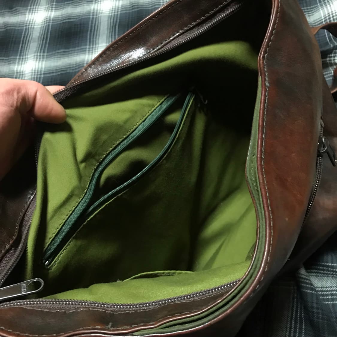 재팬 80-90s 리얼레더 고양이 빈티지 크로스백 상품이미지5