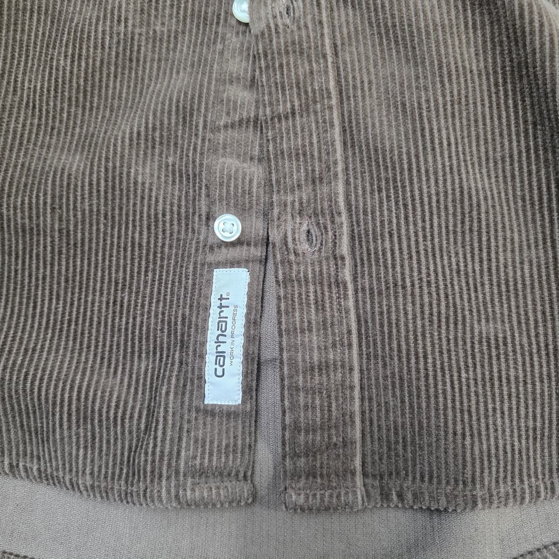 0066 Carhartt WIP 칼하트 매디슨 코듀로이 셔츠 M (브라운 상품이미지4