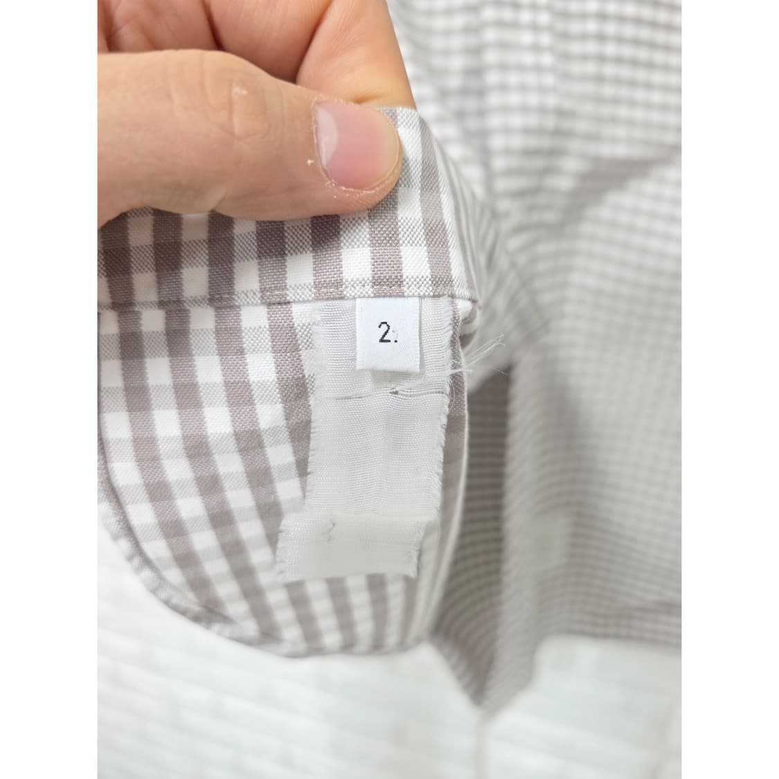 택포) 톰브라운  깅엄 체크 셔츠 L 상품이미지3