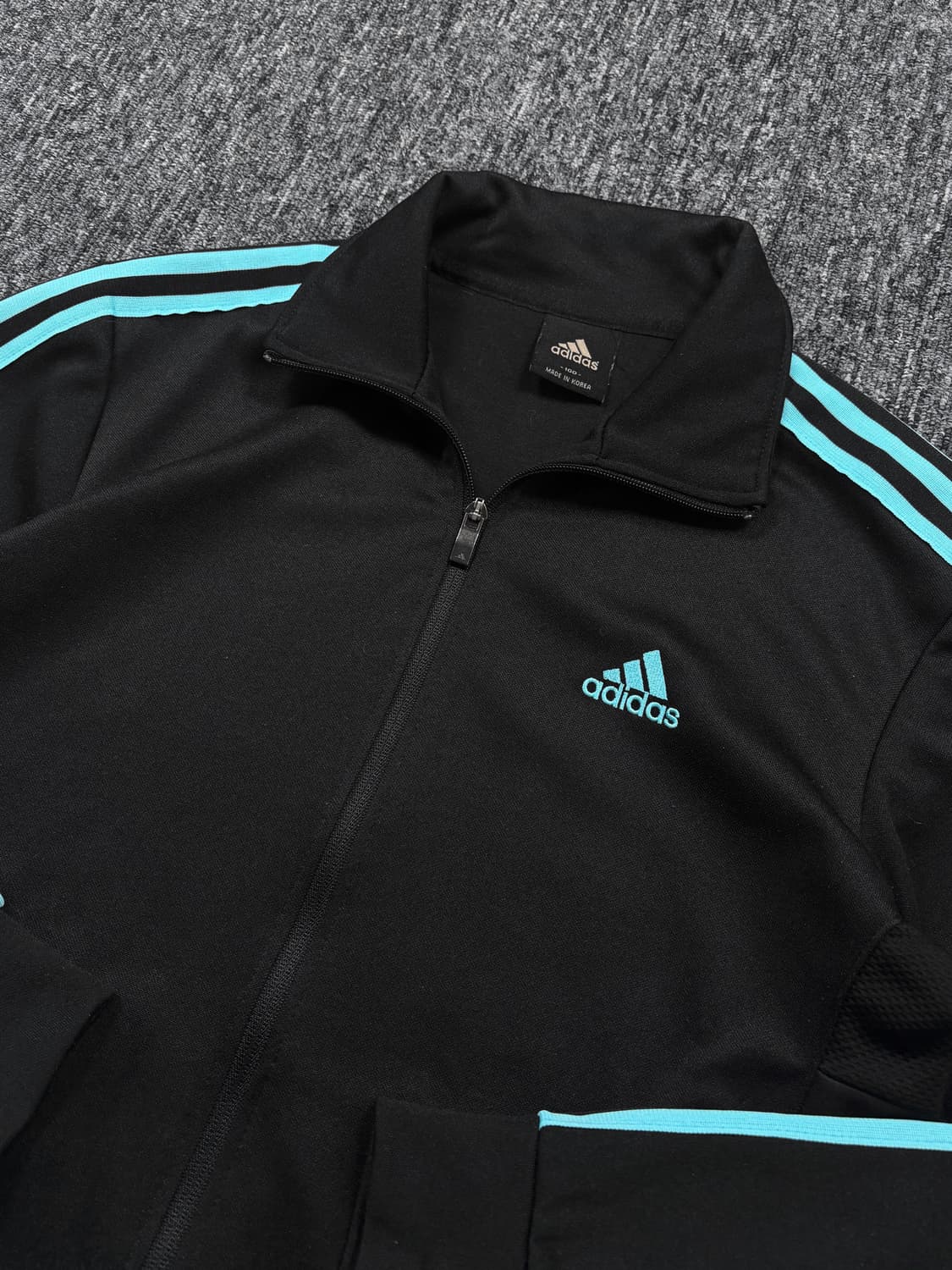 아디다스 블랙 스카이블루 트랙탑 져지 상품이미지4