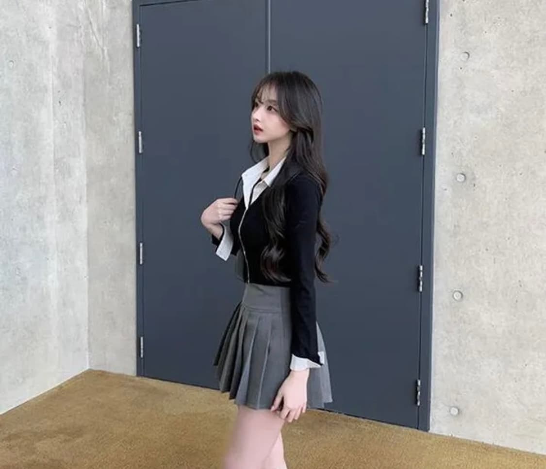 블러핏 스쿨룩 디젤 테니스 플리츠 A라인 미니스커트 상품이미지3