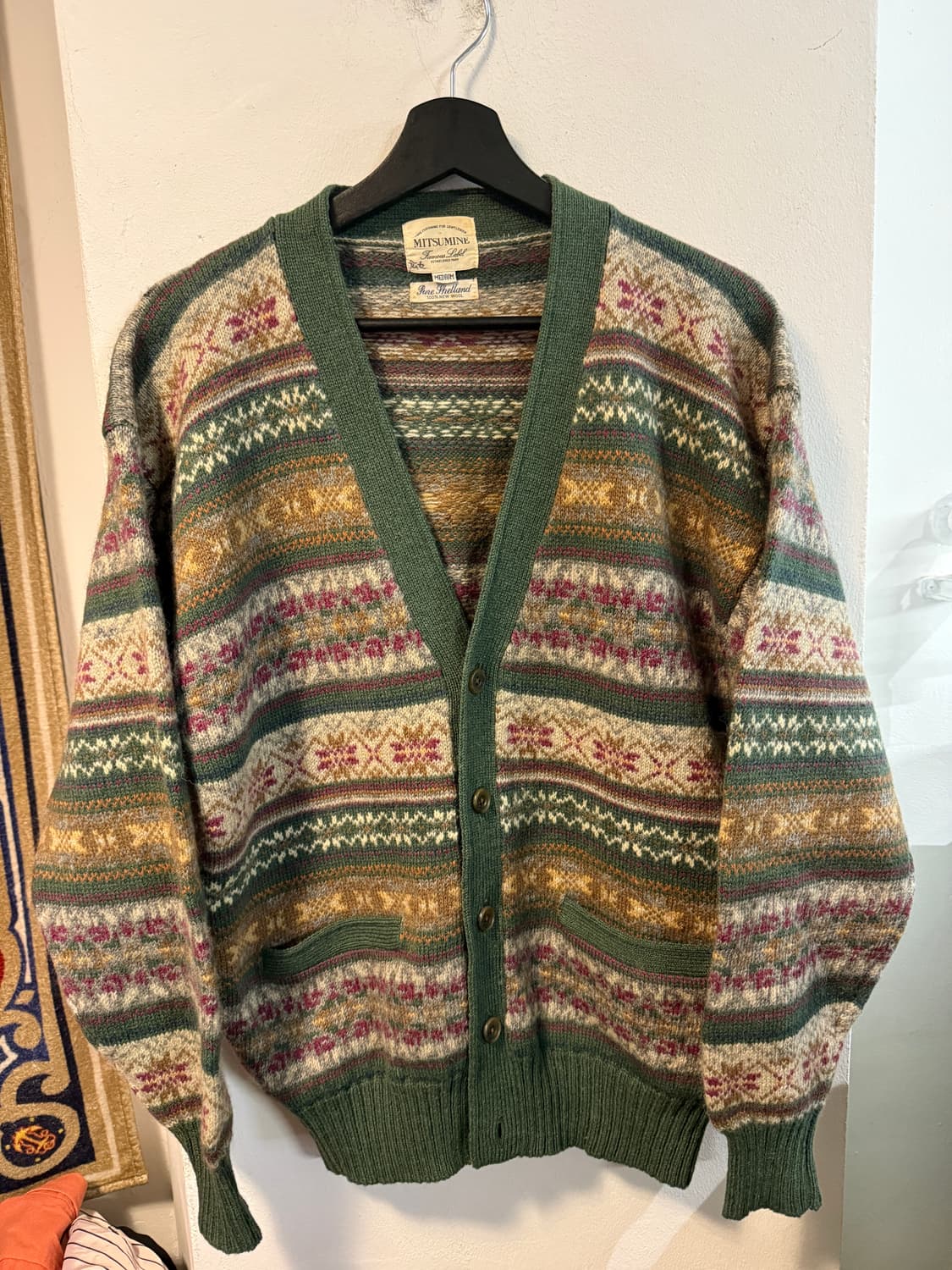 MITSUMINE Pure Shetland Wool 가디건 상품이미지1