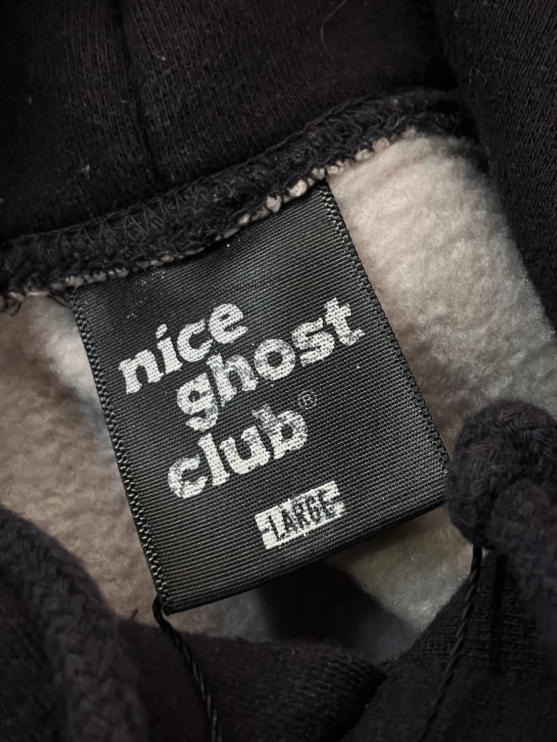 나이스 고스트클럽 기모 후드티 아이보리 L #csz2805 상품이미지5