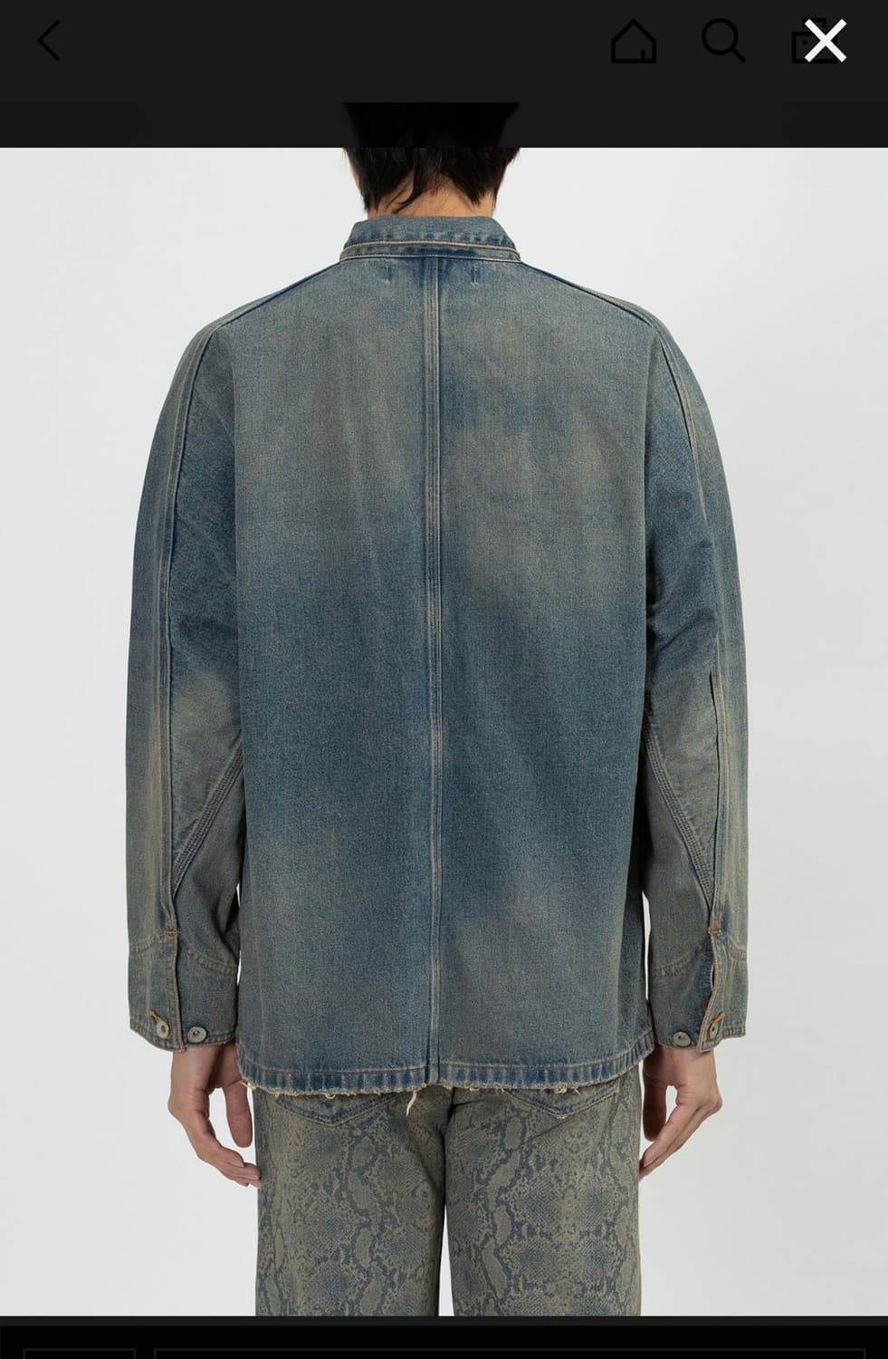 다이리쿠 데님 커버올 자켓 M DAIRIKU 상품이미지9