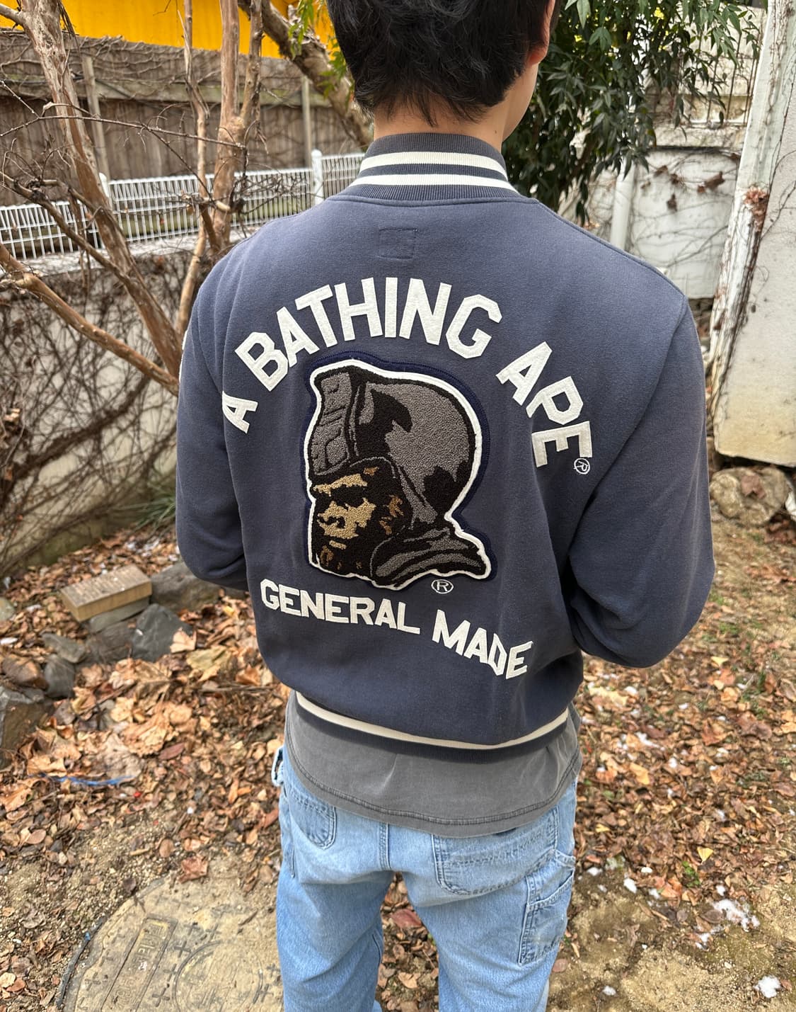 베이프 00s제너럴 코튼 바시티 자켓 상품이미지3