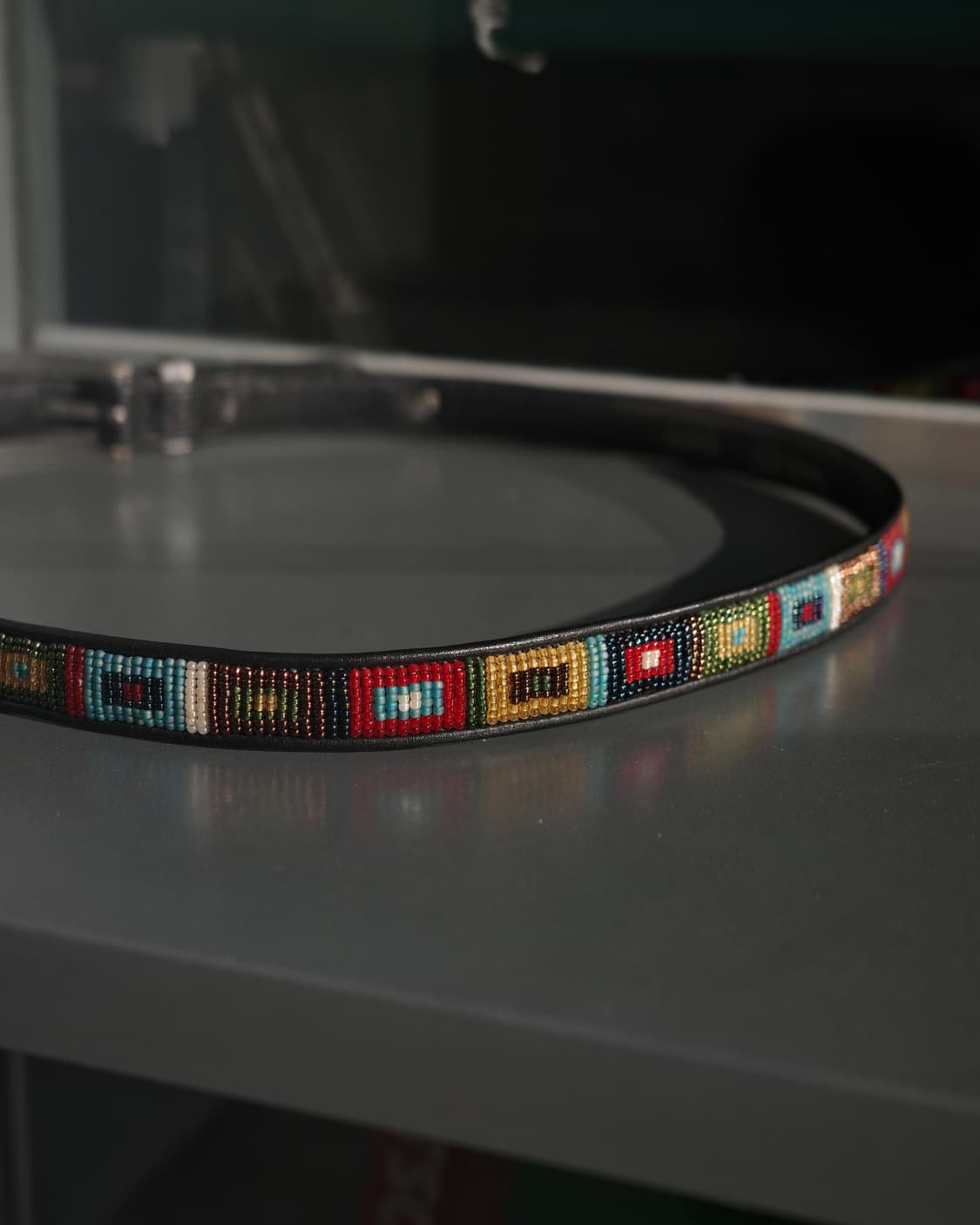 빈티지 사우스웨스턴 비드 레더 벨트 상품이미지4