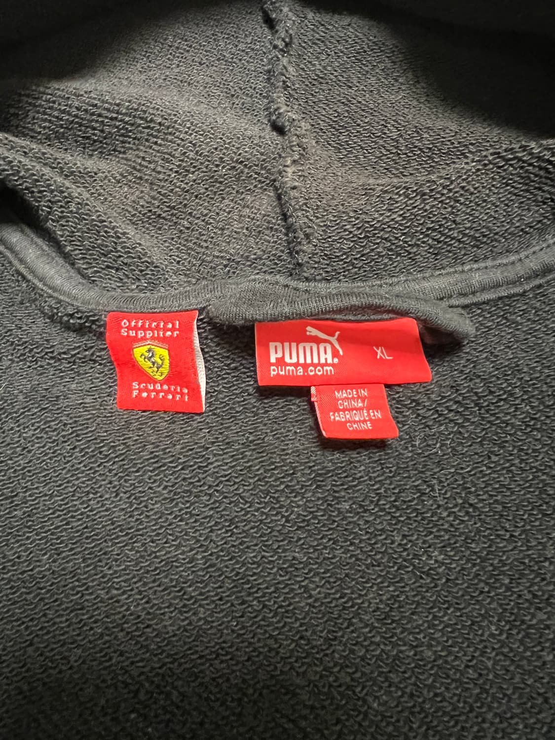 PUMA × Ferrari 블랙 후드 집업 / XL 상품이미지9