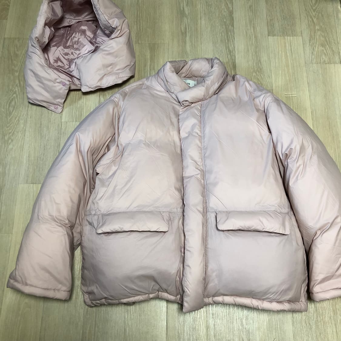 (L) 키뮤어 KIIMUIR 덕다운 벌룬 플라켓 다운 점퍼 패딩 핑크 상품이미지1