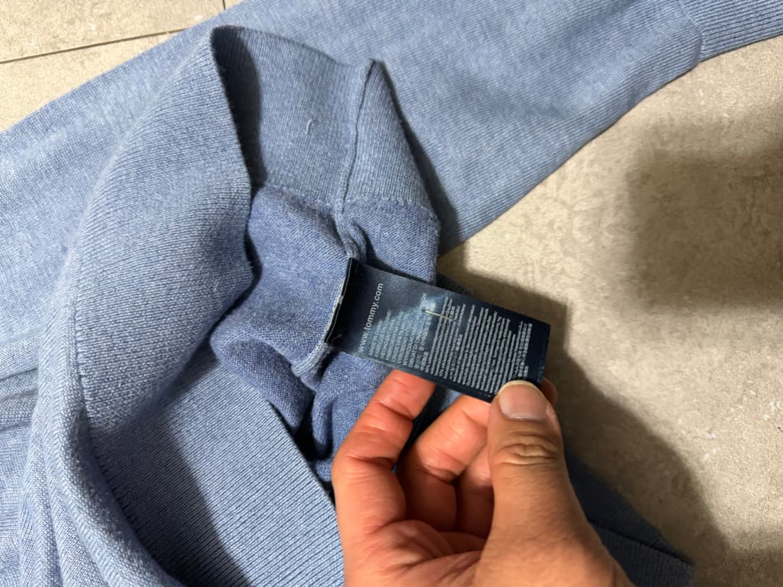 타미힐피거 빈티지 실크코튼  라운드넥 니트 100size   상품이미지4