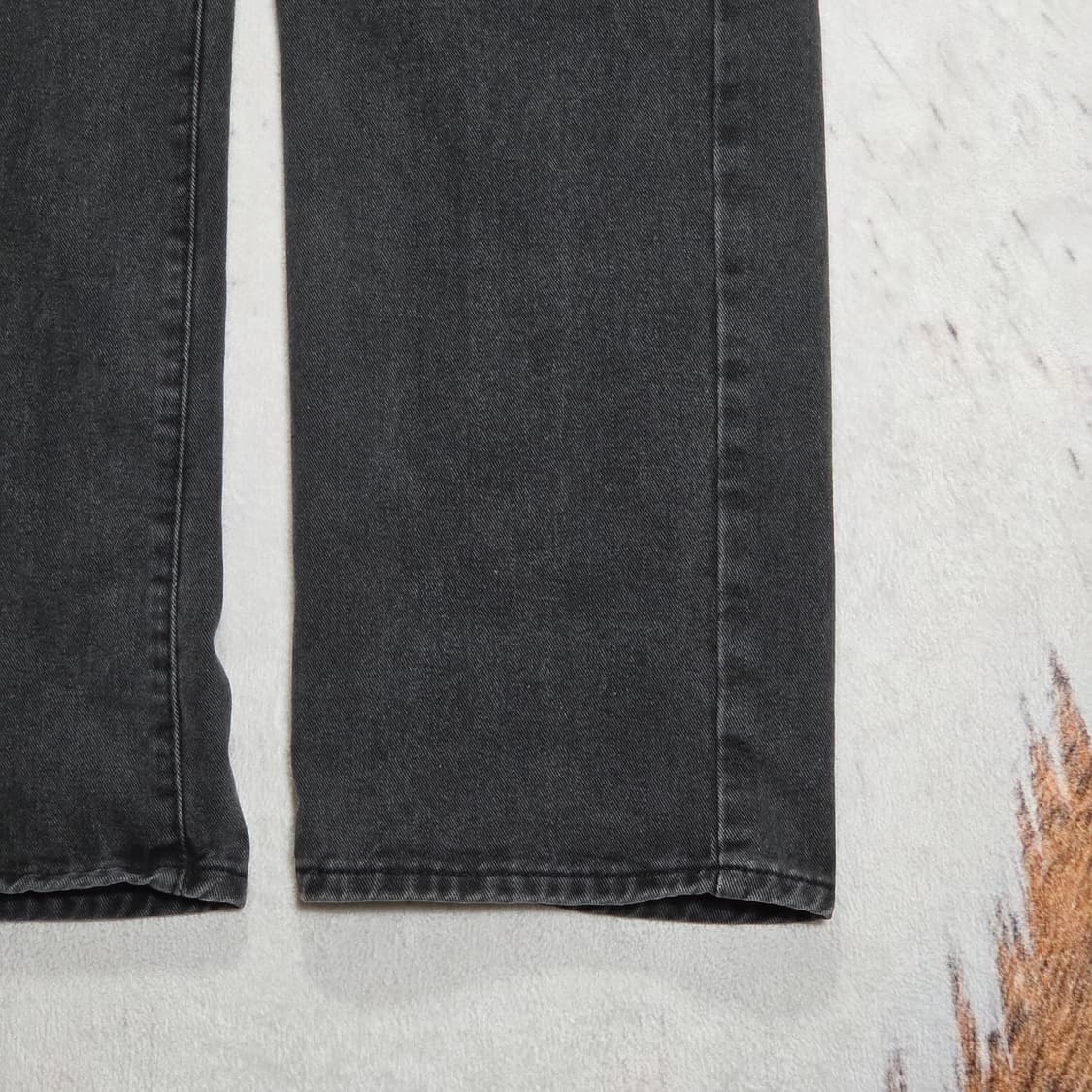 빈티지 그레이 흑청 데님 와이드팬츠 상품이미지3