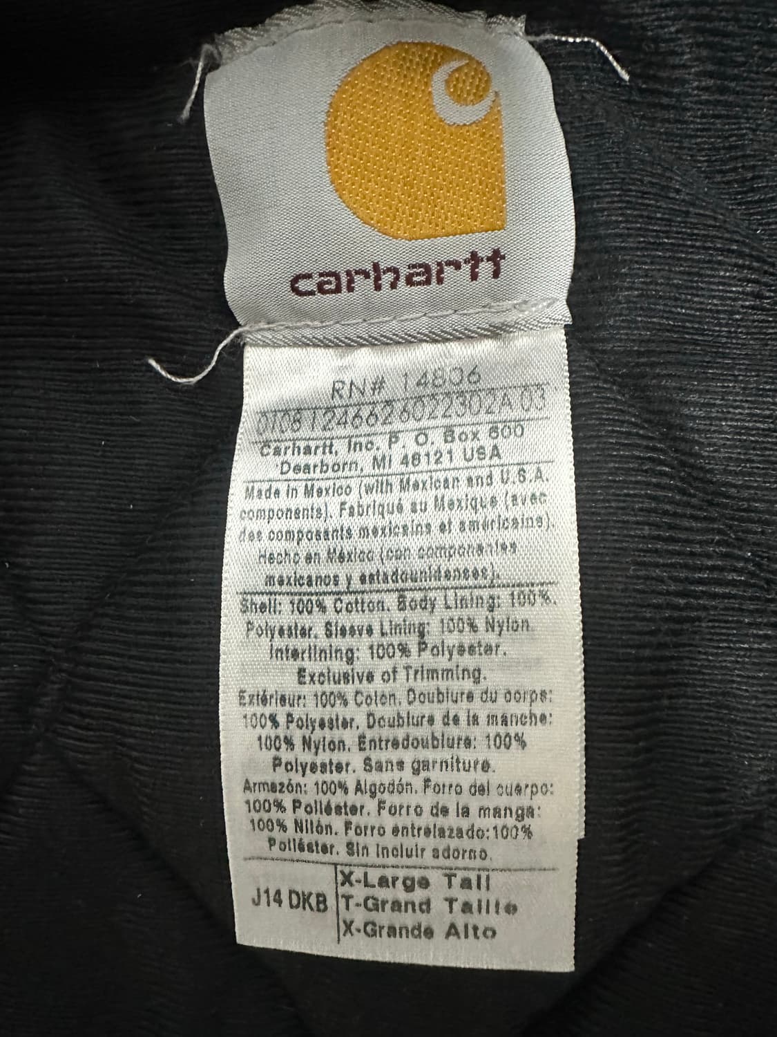 빈티지 칼하트 산타페 j14 dkb xl 상품이미지3