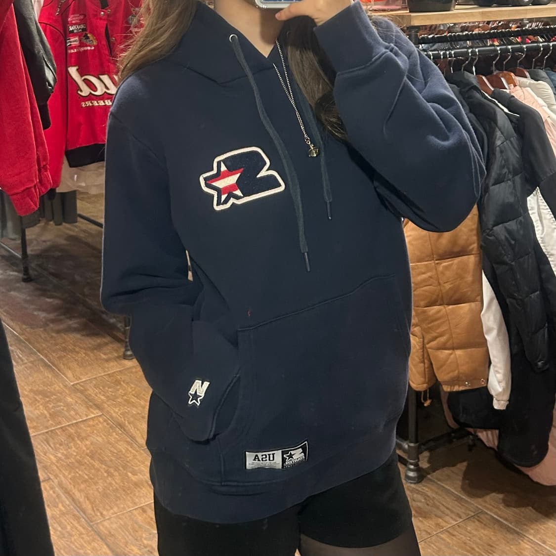 [HI] 스타터 후드티 네이비 상품이미지3