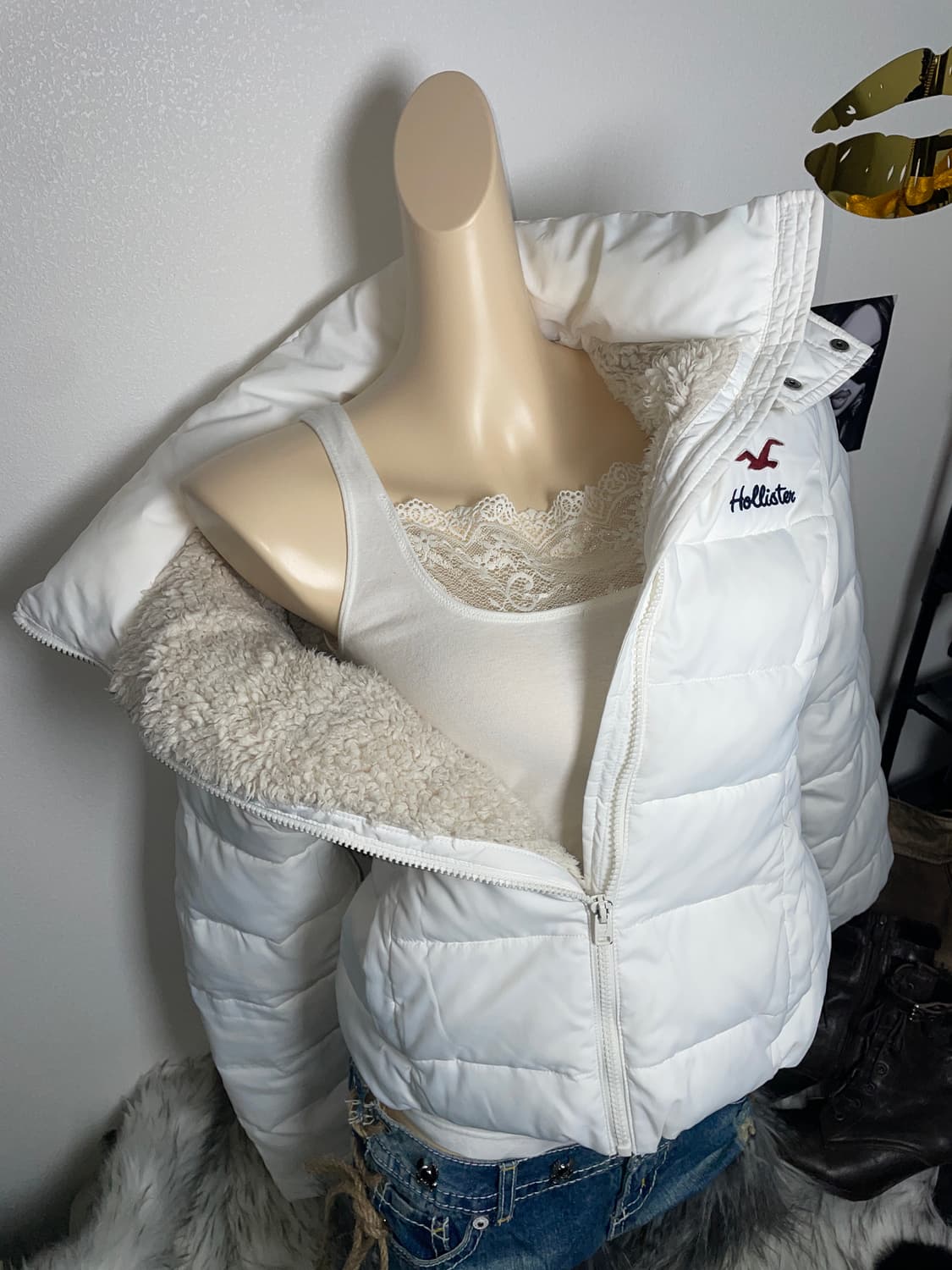 홀리스터 화이트 울프죠 패딩 상품이미지4