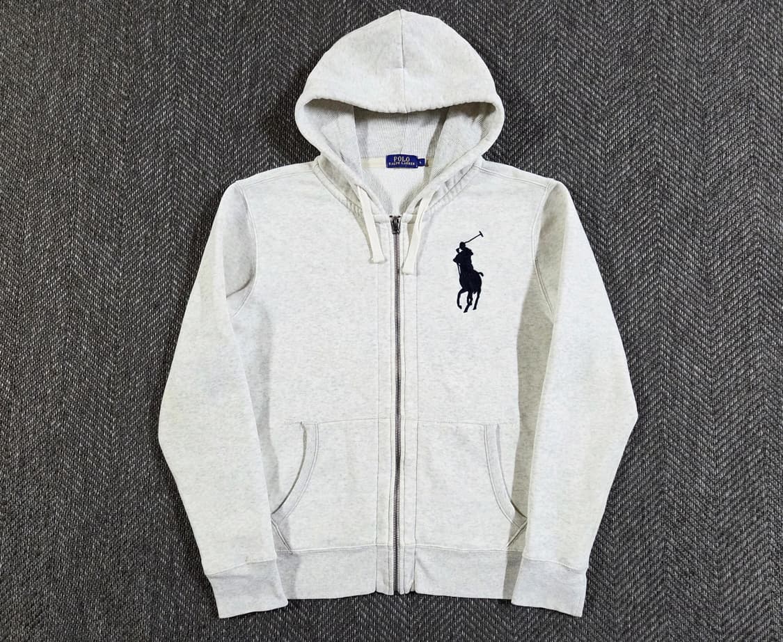 폴로 랄프로렌 아이보리 화이트 빅포니 후드집업 상품이미지1