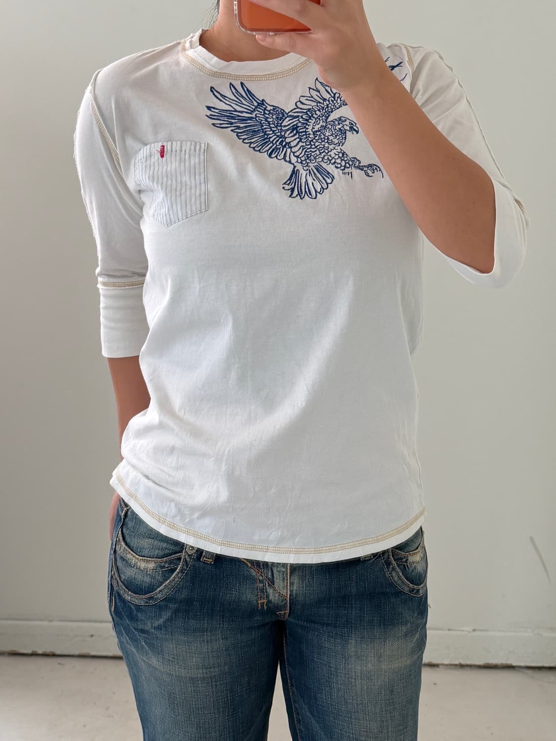 일본빈티지 오리엔탈 자수 패치워크 롱슬리브 상품이미지1