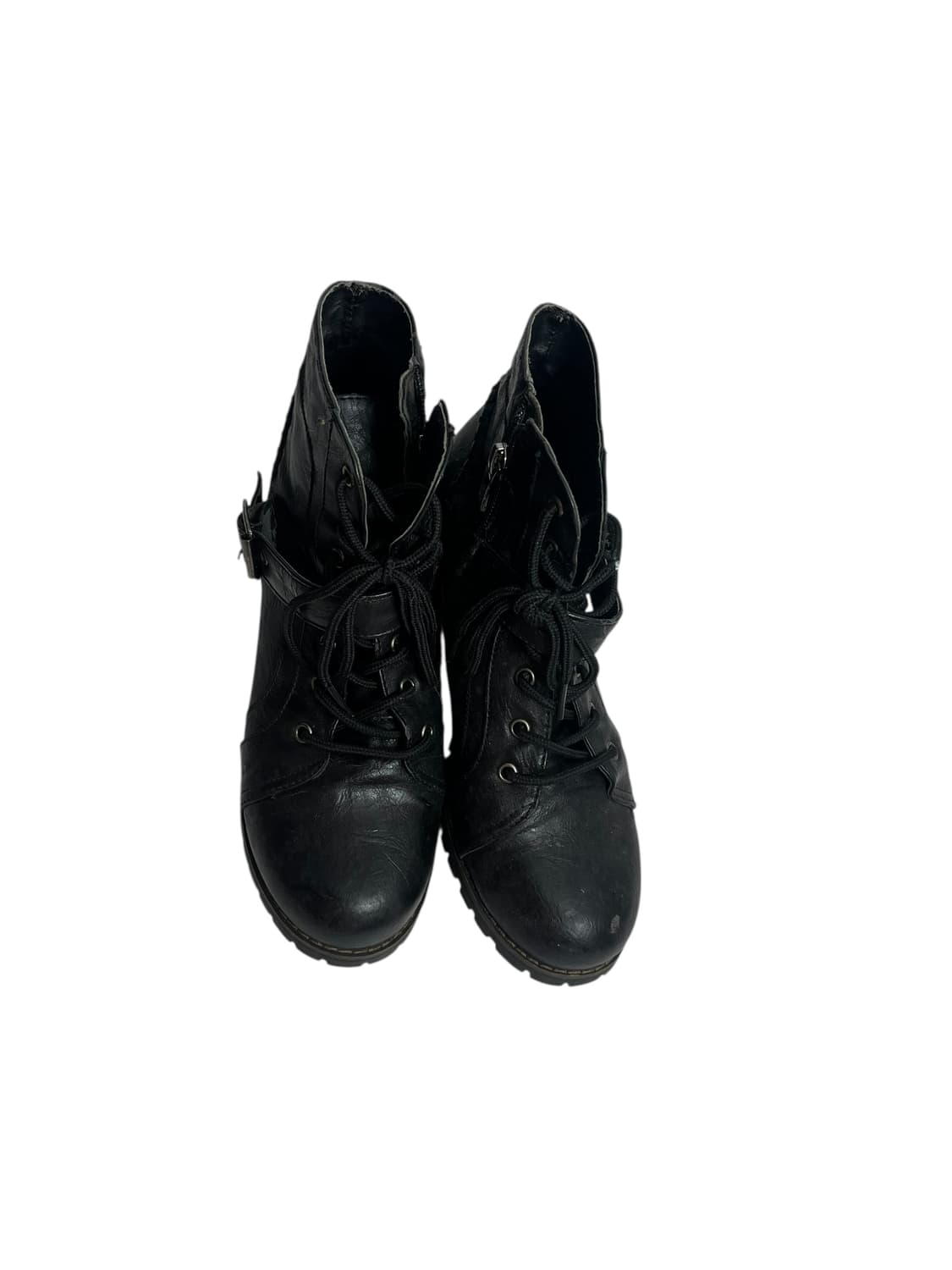 Ssamzie 블랙 레이스업 힐 워커 235 상품이미지2