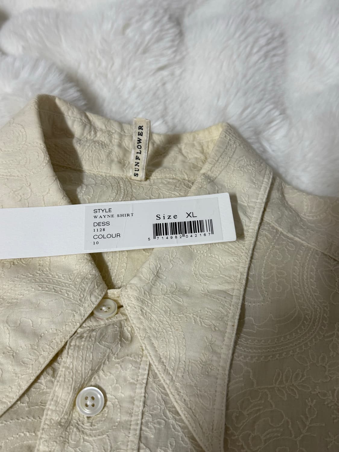 [XL] 썬플라워 웨인 셔츠 에크루 상품이미지4