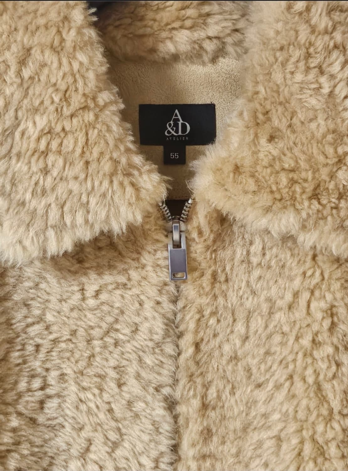 A&D ATELIER 울 100% 램스킨 양모자켓 55 상품이미지4