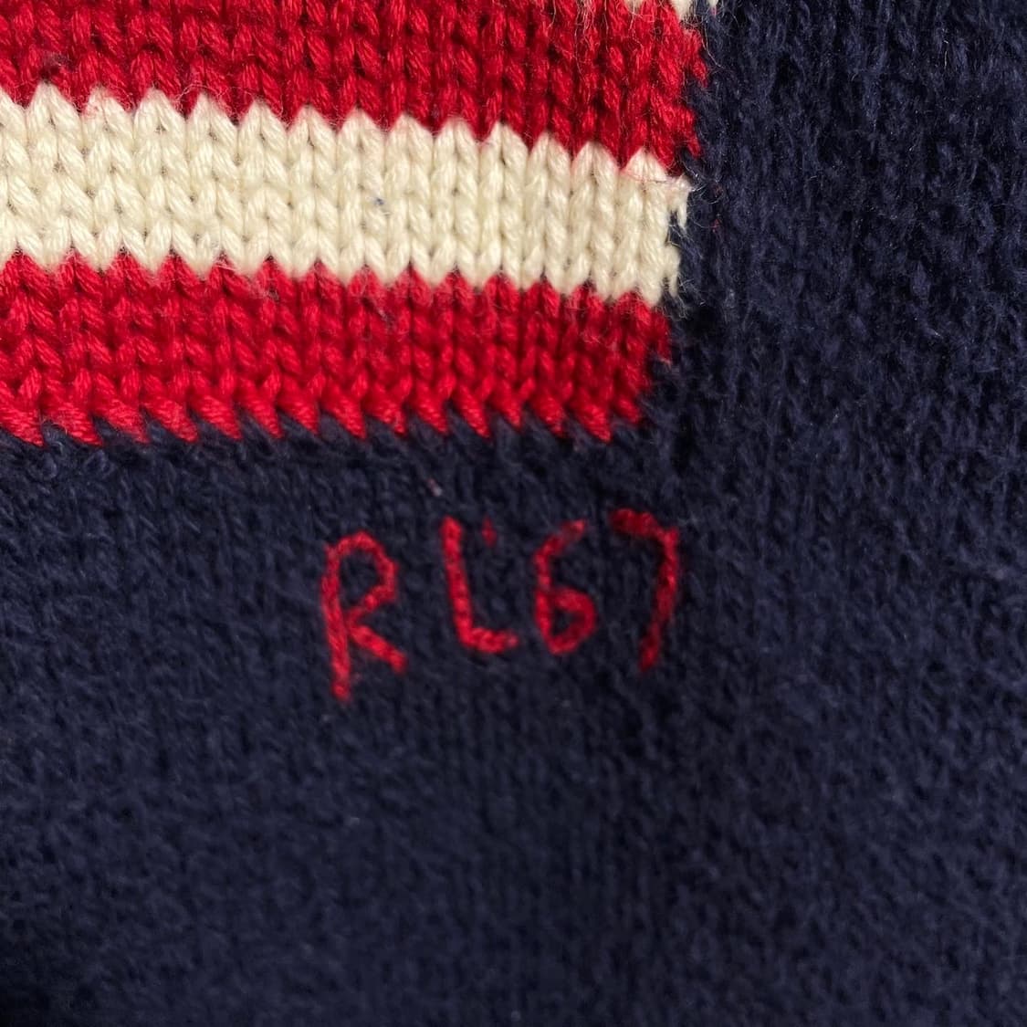 폴로 성조기 하프 버튼 니트 상품이미지5