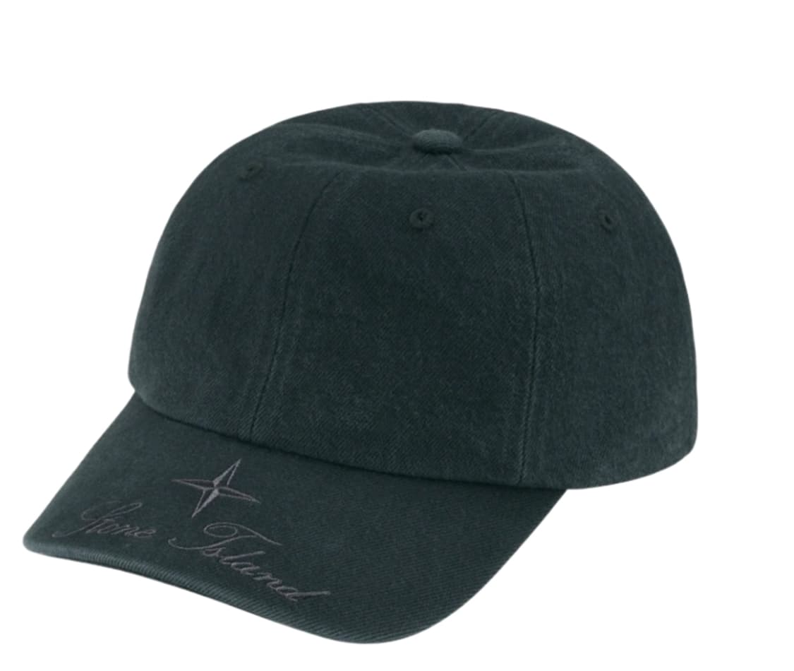 슈프림 x 스톤 아일랜드 데님 6-패널 캡 블랙 - 23FW 상품이미지1