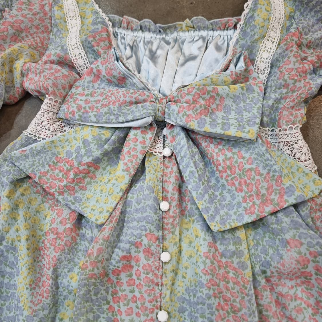 Liz Lisa 리즈리사 빈티지 오프숄더 플라워 원피스 상품이미지2