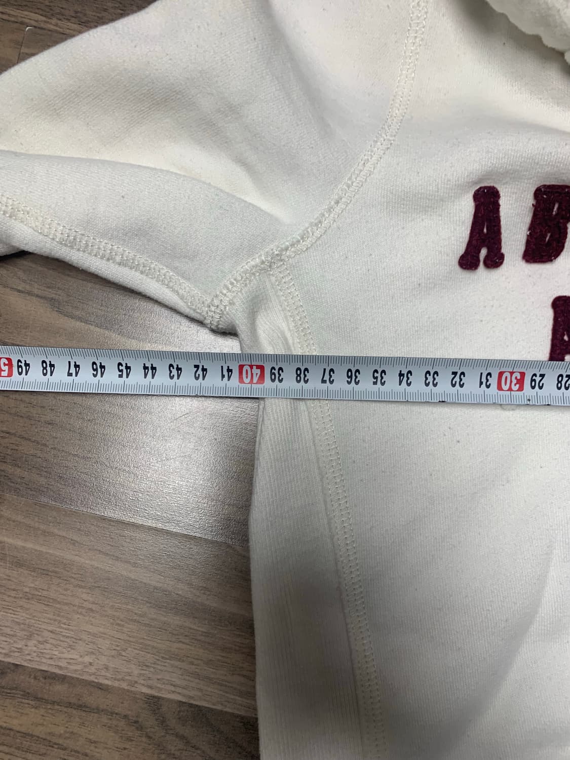 아베크롬비 후드티,S,화이트 상품이미지7