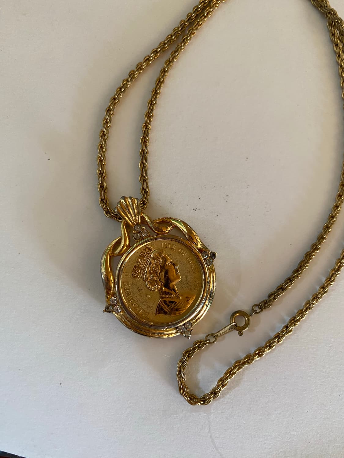 빈티지 엘리자베스 코인 목걸이 상품이미지3