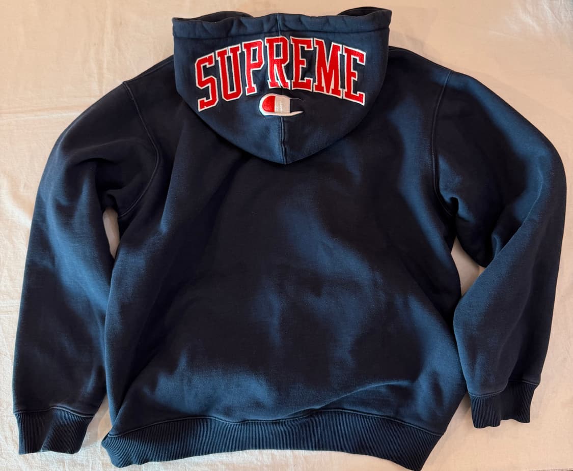 17FW 슈프림 X 챔피온 아크로고 후드집업 네이비 레드 상품이미지4