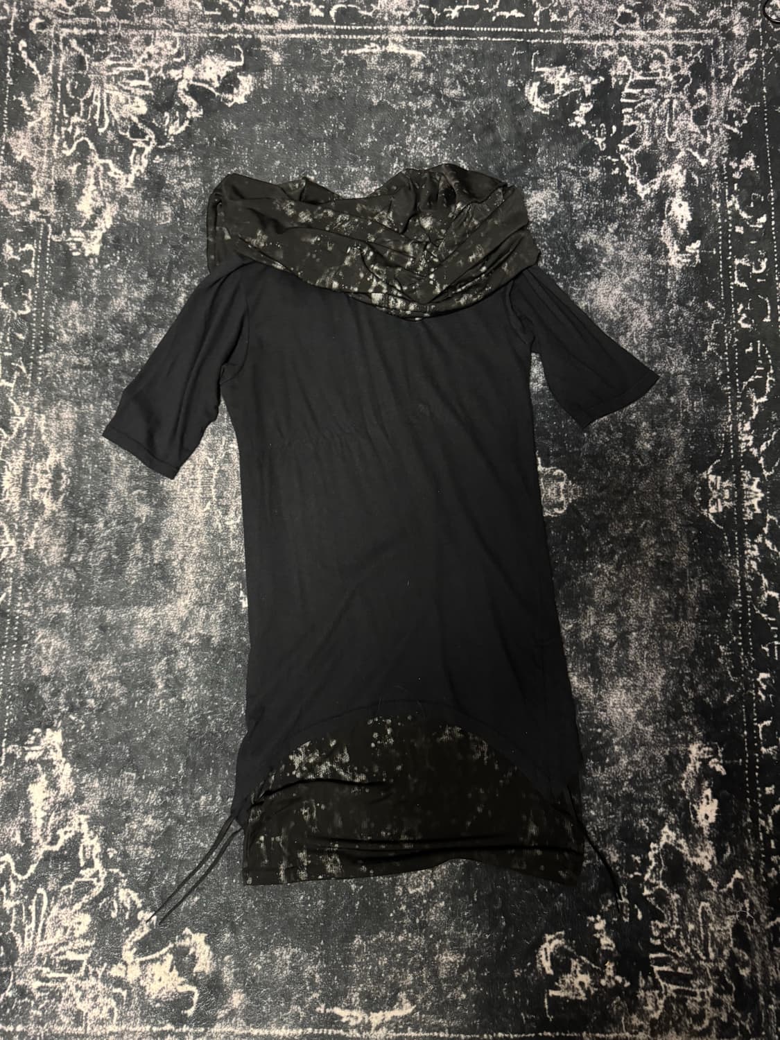 Midas drape design black T-shirt 상품이미지3