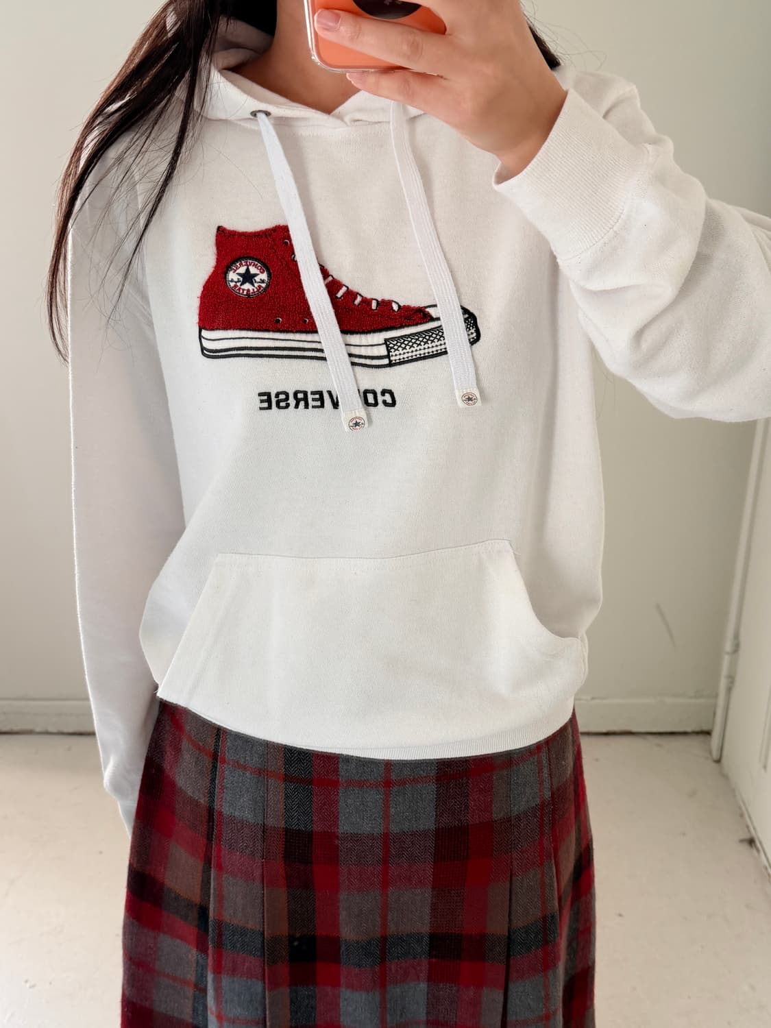 일본빈티지 컨버스 올스타 자수 후드티 상품이미지1