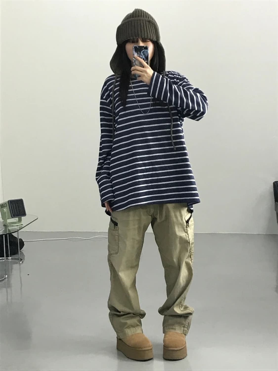 JPN 세르빈 네이비 스트라이프 롱 슬리브 상품이미지1