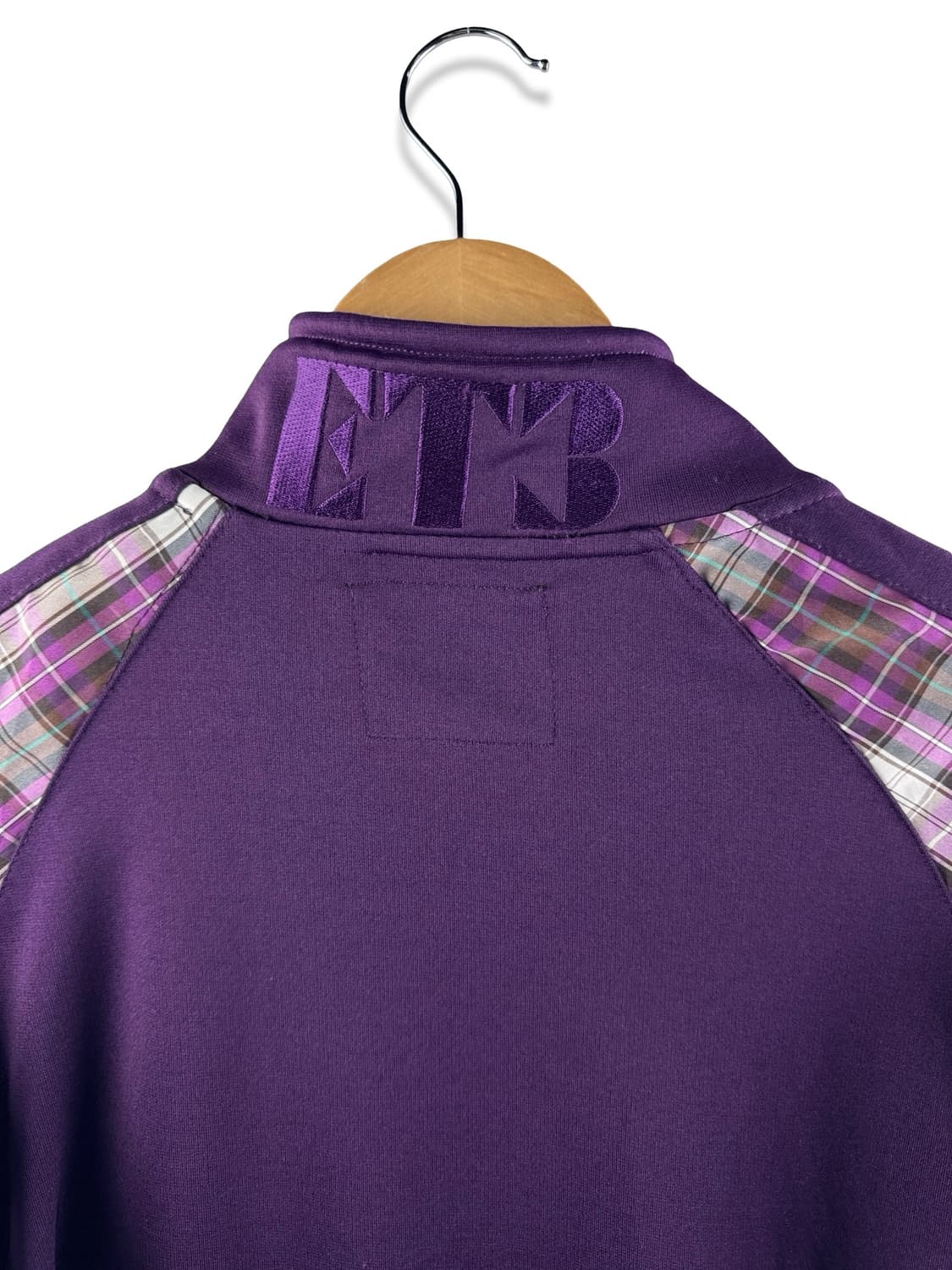 JPN 퍼플 체크 나그랑 트랙탑져지1946 상품이미지5