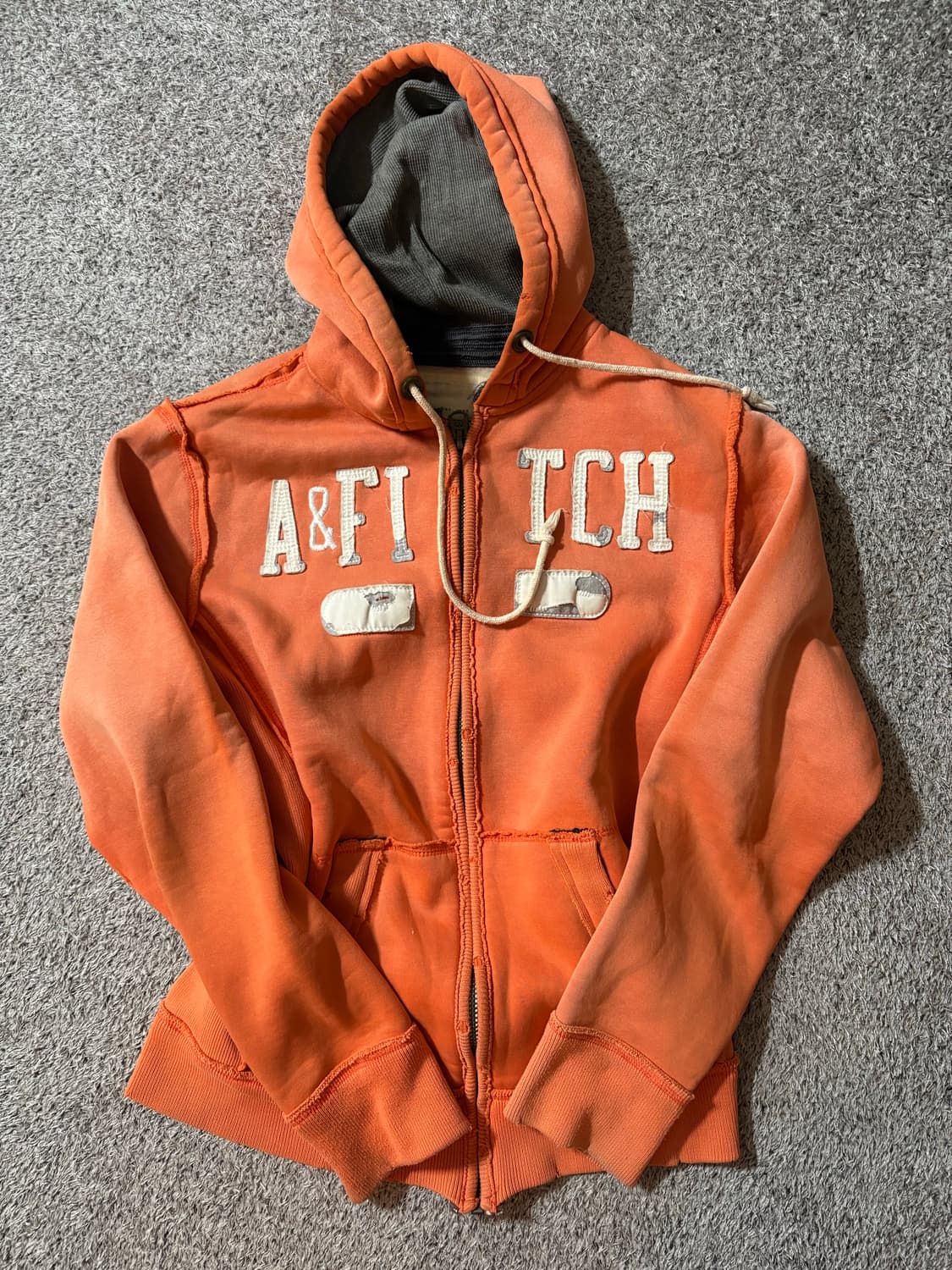 아베크롬비 A&F 오렌지 후드집업 상품이미지1