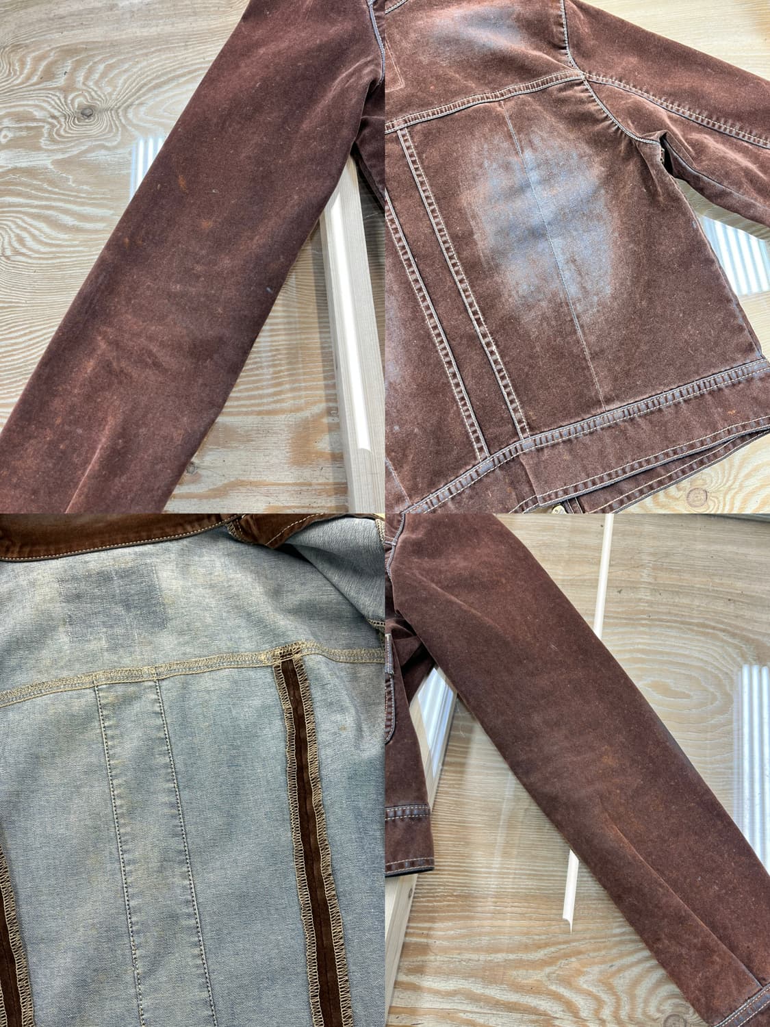 게스 Y2K 블루 코어 벨루어 집 자켓 상품이미지9