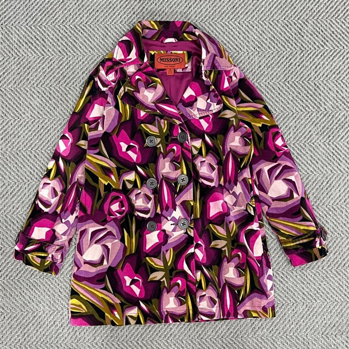 미쏘니 플라워패턴 더블 자켓 v0770 상품이미지1