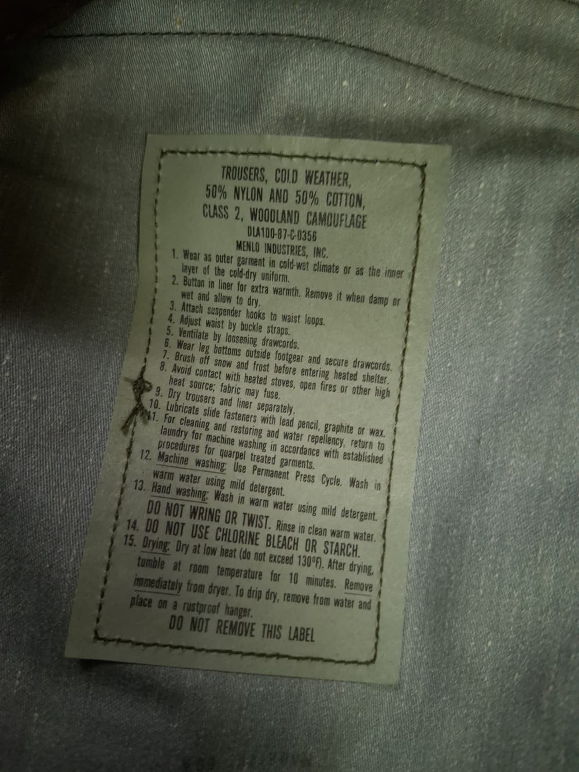 새제품 오리지날 80's 미군 우드랜드 M-65 카고팬츠 상품이미지3