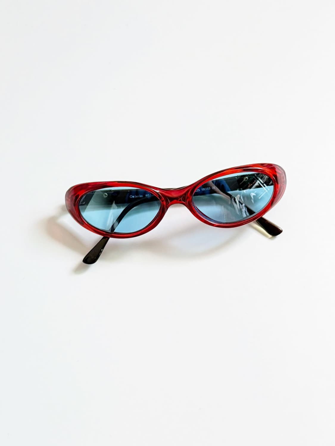 90s One Last Kiss 볼드 오벌 프레임 틴트 빈티지 선글라스 상품이미지2