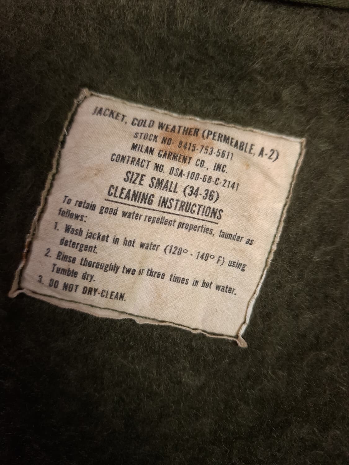 오리지날 미해군 A-2 덱자켓 상품이미지2