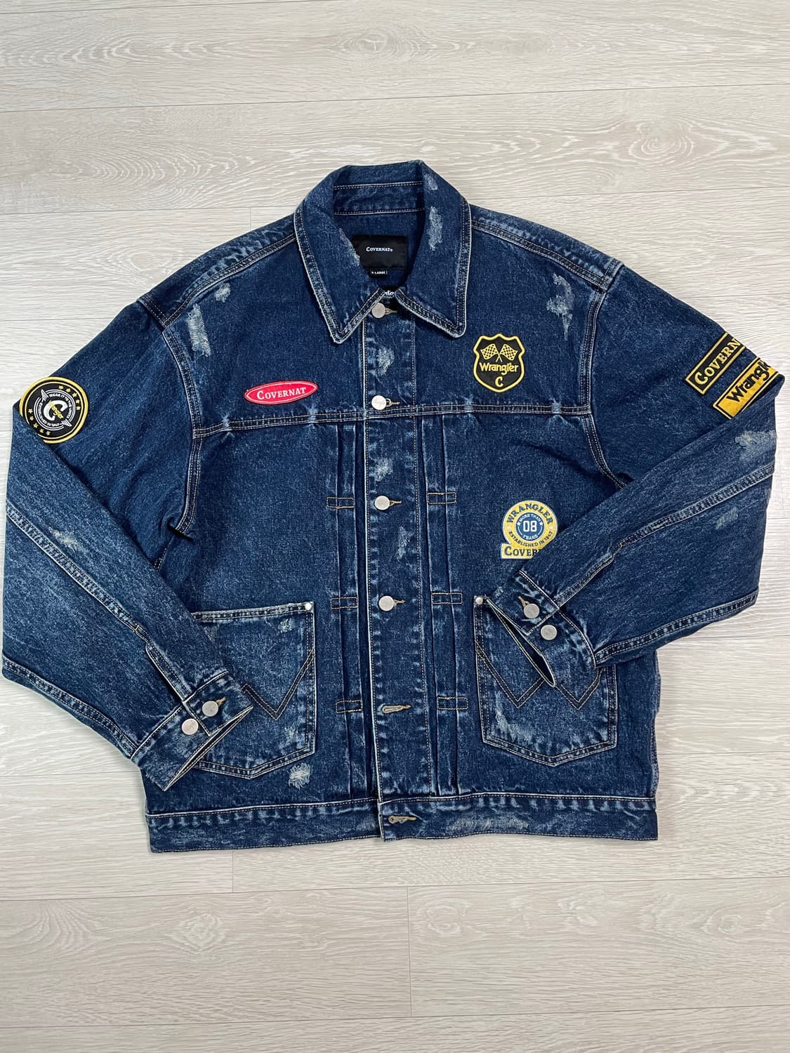 커버낫x랭글러 패치 와팬 데님자켓 상품이미지1