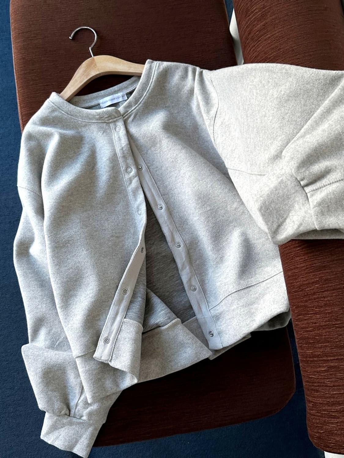 Felted fabric wide silhouette cardigan j 상품이미지1