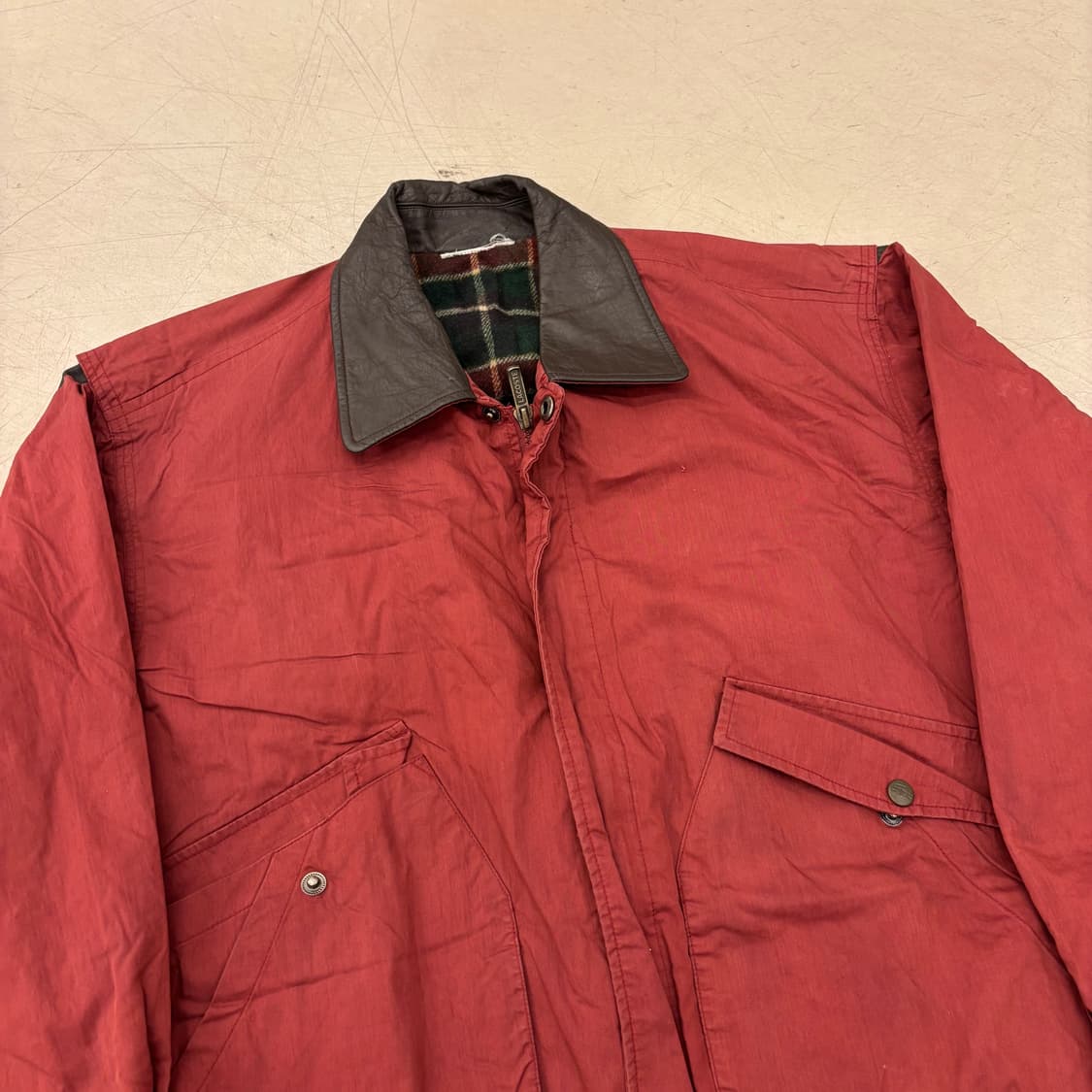 라코스테 00s 레더 넥 자켓 상품이미지2