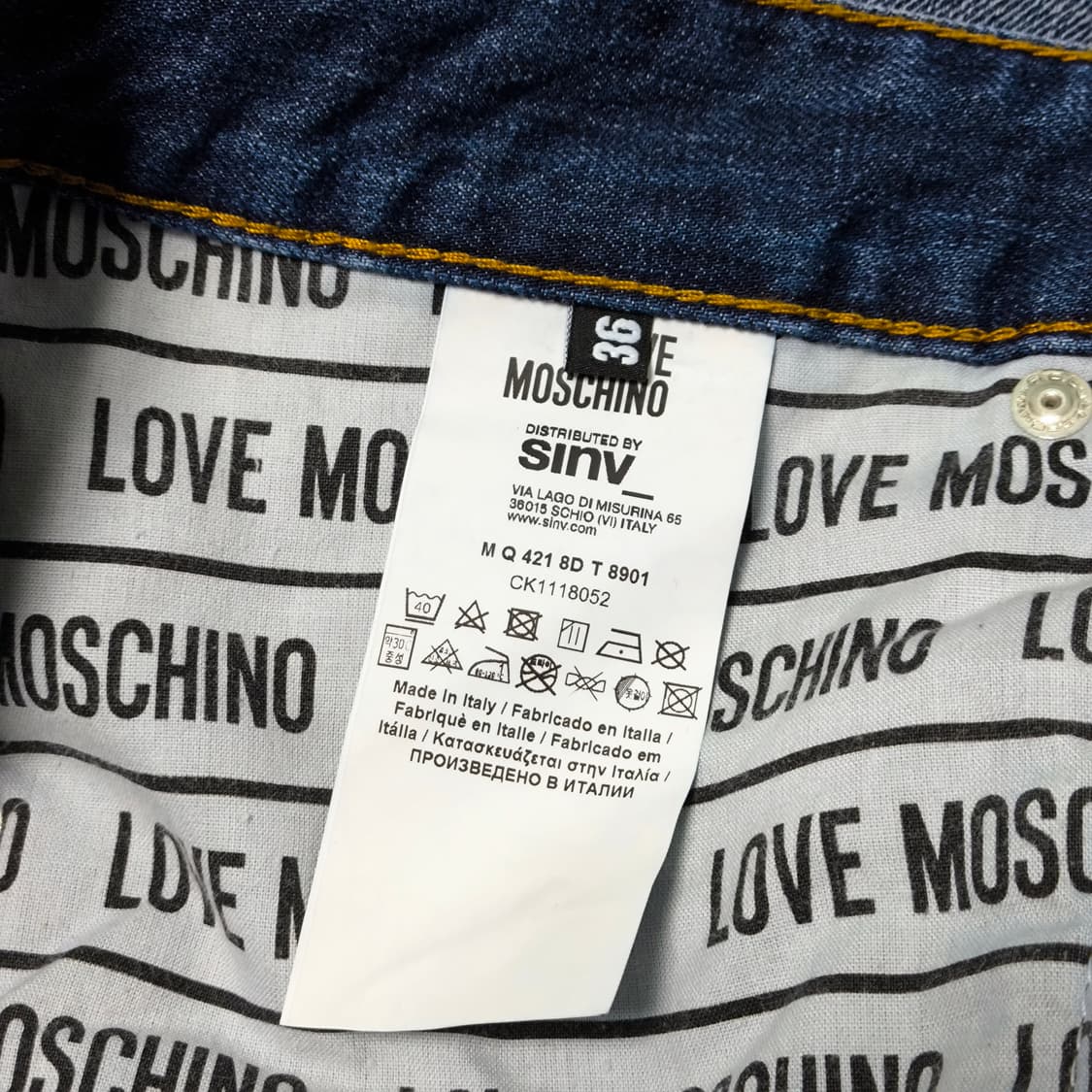 [36, Made in Italy] Moschino 모스키노 데님 진 상품이미지7