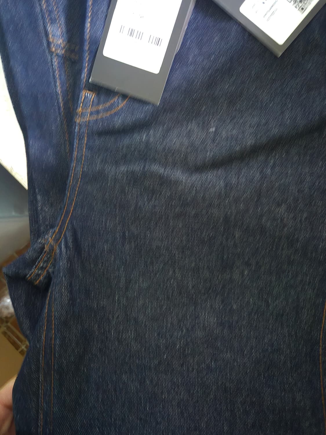 (새상품) 무신사스탠다드 여성 디바이디드 레귤러핏 데님팬츠  상품이미지5